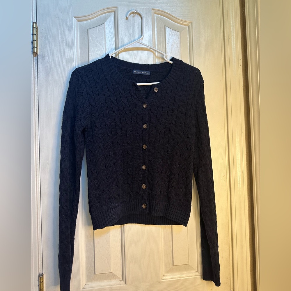 Brandy Melville Woven Dark Blue Sweater